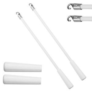 2 PCS 24인치 블라인드 완드, 후크가 있는 완드 교체, 창문용 수직 교체 부품 스틱
