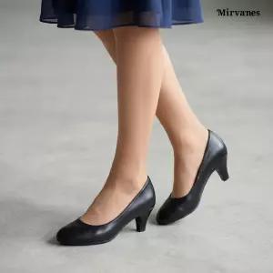 미르바네스슈즈 베이직 라운드토 미들힐 펌프스_4cm