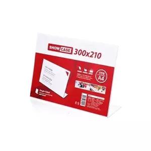 고품질 쇼케이스 단면 가로 A4 300210 A3021 pop꽂이 아크릴꽂이 쇼카드 메뉴꽂이 안내판 알림판 W02CB63