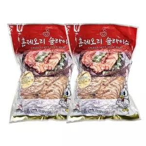 명일품 훈제오리 슬라이스 800gX2봉 오리슬라이스 대종푸드
