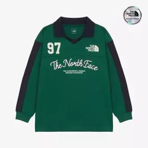 [백화점 정품] 노스페이스 [노스페이스 키즈 공식] NT7TR53T 스타디움 롱슬리브 티 JUNGLE GREEN