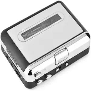 USB 카세트 테이프에서 MP3 변환기 헤드폰이 있는 오디오 음악 플레이어