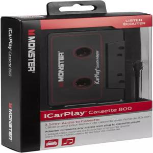 Monster MBL 800 CAS-ADPT V2 WW 고성능 카세트 어댑터를 1/8인치 미니 3피트에 장착