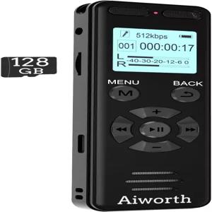 강의 회의용 136GB 디지털 음성 녹음기 활성화 - 재생 MP3 플레이어 비밀번호 가변 속도를 갖춘 9860시간