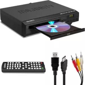 2026년형 TV용 HDMI DVD 플레이어 스마트 1080P 지역 무료 USB CD 및 MP3가 포함된 미니 케이블 RCA 리모컨