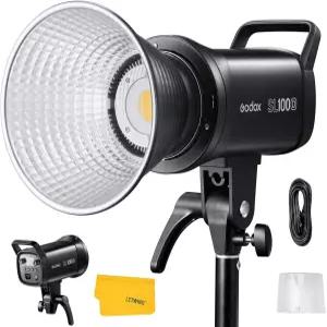 고독스 SL100D LED 비디오 조명 100W TLCI 97 CRI 96 5600K 연속 8개의 FX 효과 32100Lux 1M 보웬스 마운트