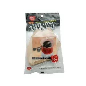 하니 커피필터 여과지 40매 2인 5인용 핸드드립퍼
