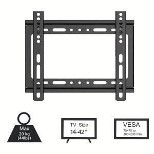 고정형 TV 월 마운트 모니터 홀더 조절식 브래킷 14-32인치 랙  200X200mm 공간 절약형
