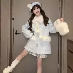 여성 모직 울 하프 러블리 코트 패딩 안감 다올1
