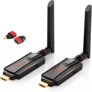 무선 HDMI 송신기 및 수신기 1~2개의 Extender Kit 656피트 장거리 안정적인 1080P 5GHz 0.05초의 낮은