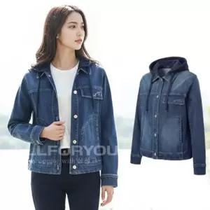 올포유 여성 탈부착 후드 데님 자켓 AWKK65442BL