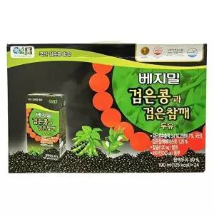 [셀러허브 식품][청정원] 베지밀 검은콩과 검은참깨 두유 190ml 24개 (49761469)