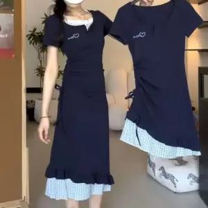 여자 원피스 여름 트렌디 아이템 쉬폰 베프룩프릴 반팔 스트링투피스 홀터넥 롱스커트 HT2