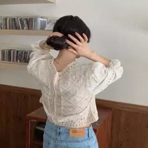 [라일리여성의류] Rly 2컬러 단정하고 우아한 자수 레이스 블라우스 가