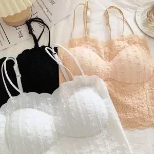 [라일리여성언더웨어] Rly 레이스 브라탑 햄라인 편안한 끈나시 브라