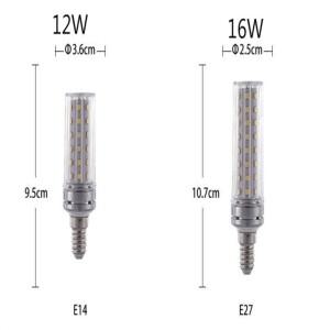 슈퍼 긴 수명 E27 E14 12W 16W 20W 24W 40W LED 램프 옥수수 전구 AC85-265V 깜박임 없음 2835 SMD 조명/
