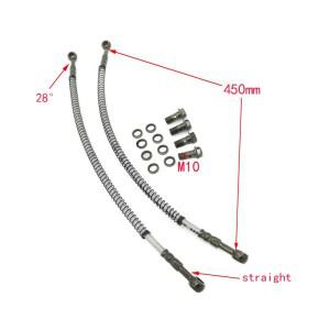 450mm 오토바이 라디에이터 오일 호스 파이프 M10 나사 액세서리 수정 된 먼지 핏 원숭이 자전거 Atv 쿼드