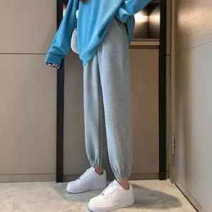[라일리여성의류] Rly 발목 밴딩 코디 배기바지 캐쥬얼 허리밴딩 배기팬