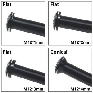 자전거 스루 액슬 와셔 M12x1mm/2mm/3mm/4mm M12 허브 튜브 샤프트 꼬치 플랫/원추형