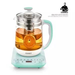 리빙센스1870T/민트 더글라스 티포트 1.8L 내부스텐 커피포트 내열유리 전기티포트