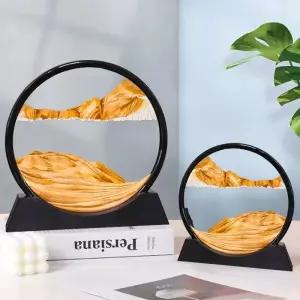 모래시계 3D Sandscape 모래 아트 그림 라운드 유리 Quicksand 공예 사무실 홈