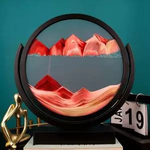 모래시계 8인치 3D 유리 모래 타이머 1개 아트 물 산