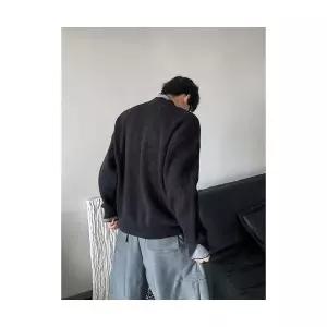 남친 니트 가짜 투피스 이중 터틀넥 가을 패션 캐주얼 상의 패피3