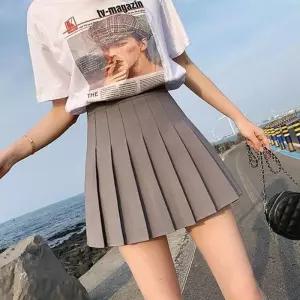 [라일리여성의류] Rly 3컬러 여성 플리츠 미니스커트 A라인 주름스커트