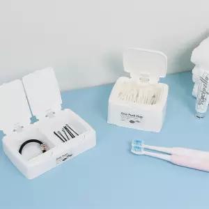 화장대 퍼프 화장솜정리 원터치 수납함 오거나이저 트레이 메이크업박스 진열장