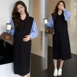 미니코코네 여친 원피스 니트 치마 투피스 셔츠 휴가 하객 임산부 슬림핏 DOS1