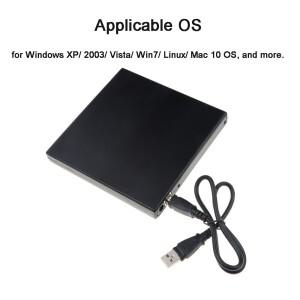 1PC USB 2.0 SATA 외장 드라이브 DVD CD 케이스 박스 12.7MM 슬림 노트북 외부 휴대용