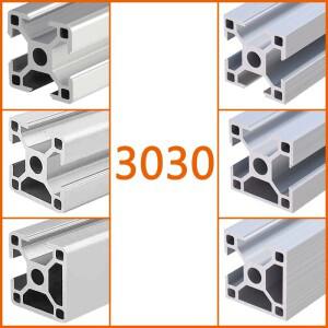 3030 알루미늄 프로파일 DIY 프레임 워크 선형 레일 압출 CNC 3D 프린터 부품 금속 T-슬롯 프레이밍