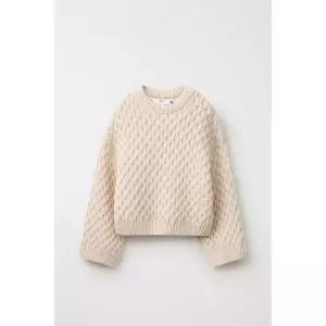국내배송 자라 ZARA LIMITED EDITION 케이블 니트 스웨터 - 크림 938010