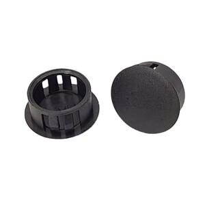 스냅온 홀 플러그 5mm~50mm 검정색 원형 플라스틱 블랭킹 엔드 캡 튜브 파이프 삽입 마개