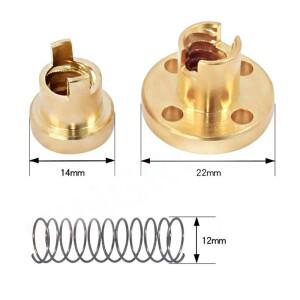 T8 백래시 방지 리드 스크류 황동/POM 스프링 너트 제거 갭 2mm/4mm/8mm CNC 3D 프린터 부품 Ender 3 CR10