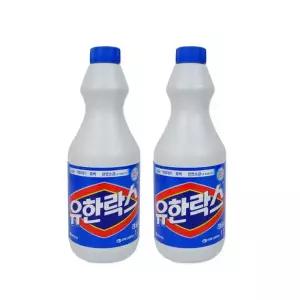 유한락스 표백제 찌든때 곰팡이 화장실 청소 세정제 1L 2개