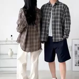 [라일리여성의류] Rly 남성 여성 커플 패션 아이템 체크 패턴 클래식