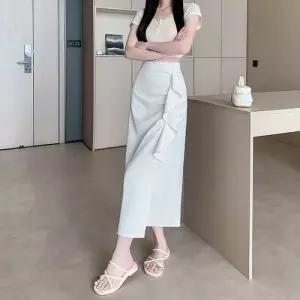 페브레로 치마 여름 여성여름스커트 언밸런스 힙업 슬림핏 트임 UNO2