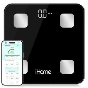 IHOME 디지털 블루투스 스마트 체중계 BMI 블루투스 배터리 체지방 포함 블랙 근육량