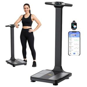 HOMERZ SMART SCALE PRO MAX U2013 전신 체지방 구부러지지 체지방 않는 BMI 저울 스마트 추적이 체중 있는 스캔 바디 손잡이가 디지털 근육량 구성 스캐너가 체중계