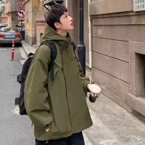 남녀공용 2컬러 박시 후드 야상자켓 루즈핏 점퍼