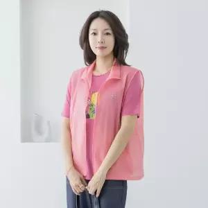 [마담4060]엄마옷 마담4060 비비드핫픽스 중년여성 데일리 조끼 -RVE2605004-