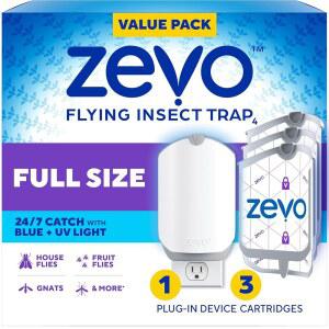 ZEVO 플라잉 파리를 리필 플라이 위한 실내 카트리지 트랩 벌레잡 과일 곤충 파리 3개