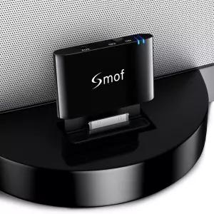 사운드독 iPod 음악 도킹 스테이션 및 기타 30핀 스피커용 블루투스 어댑터 수신기 자동차 또는 오토바이용