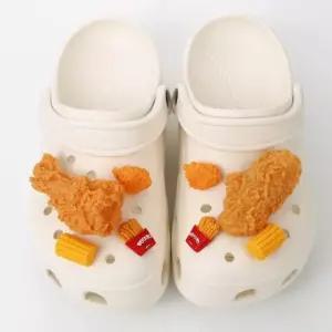 닭다리 모양 파츠 실내화 장식 치킨 파티 간식 악세서리 1p 단품