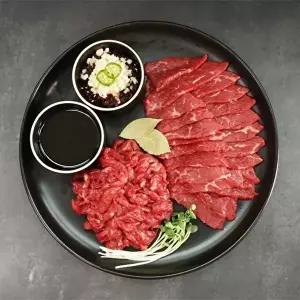[장보리]쫄깃한 1등급 한우 육회 육사시미 세트 380g