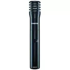 슈어 SM137 카디오이드 콘덴서 마이크 초박형 다이어프램 클래스 A 프리앰프 15dB 패드 저자음 XLR 연결