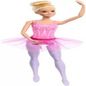 바비 발레리나 인형 보라색 탈착식 투투를 착용한 금발 패션 발레 팔과 앙 포인트 토슈즈 포즈 HRG34