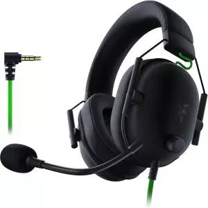 블랙샤크 V2 X 게이밍 헤드셋 7.1 서라운드 사운드 - 50mm 드라이버 메모리 폼 쿠션 PC PS4 스위치 오디오