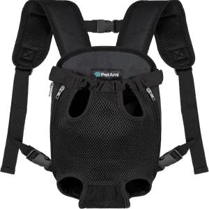 펫아미 반려견 캐리어 백팩 조절 가능한 반려묘 전면 하이킹 캠핑 여행용 통풍형 가슴 소형견 고양이